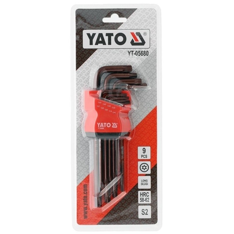 Veržliarakčių L tipo rinkinys S2 T-Star T10-50mm 9vnt YT-05680 2 Veržliarakčių L tipo rinkinys S2 T-Star T10-50mm 9vnt YT-05680 2