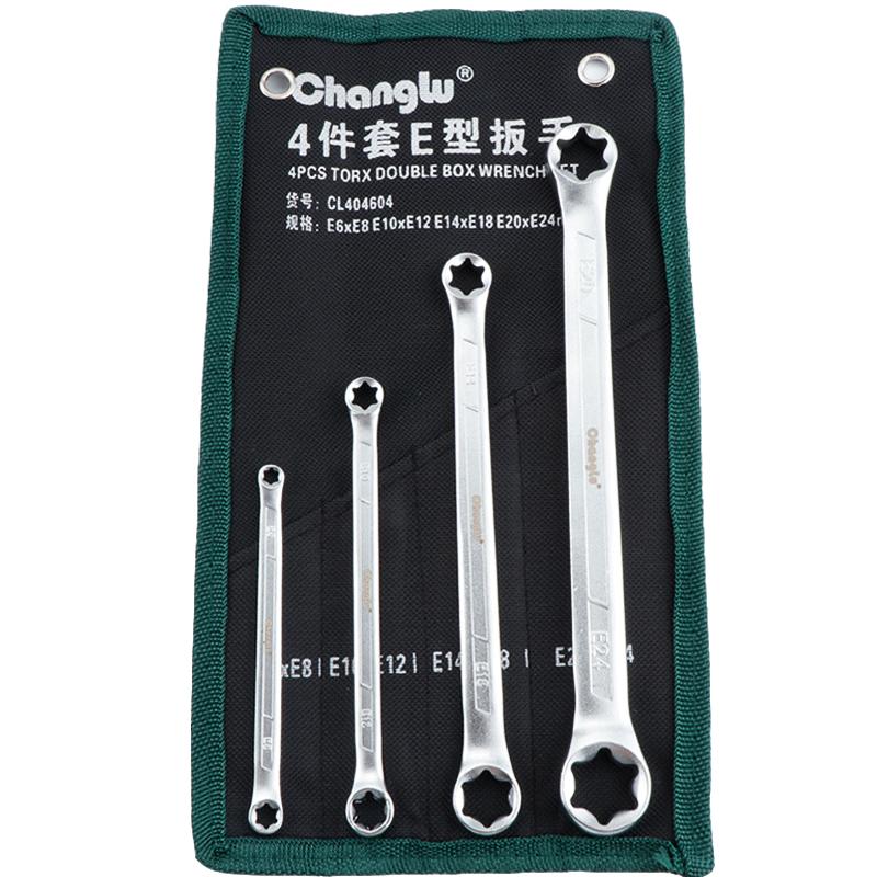 Veržliarakčių E-torx rinkinys 4vnt. (6-24) CL404604 Veržliarakčių E-torx rinkinys 4vnt. (6-24) CL404604