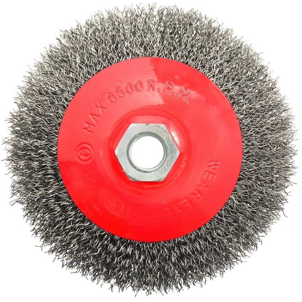 Vielinis šepetys lėkštės tipo pilkas 115mm M14 G00598 1