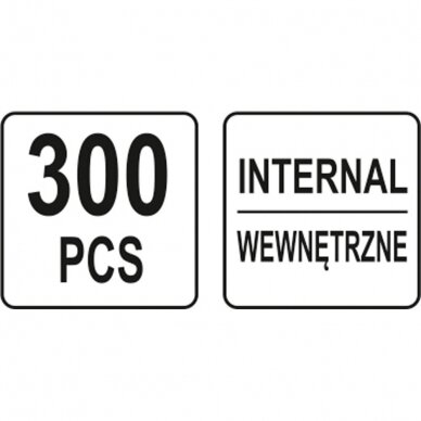 Vidinių žiedų rinkinys 3-32mm 300vnt. 6 Vidinių žiedų rinkinys 3-32mm 300vnt. 6