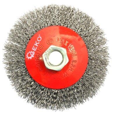 Vielinis šepetys lėkštės tipo pilkas 100mm M14 G00597 1