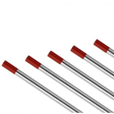Volframiniai elektrodai raudoni 2.4mm Volframiniai elektrodai raudoni 2.4mm