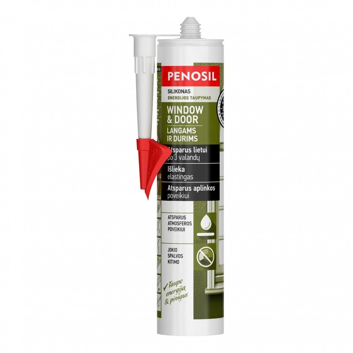Window & Door PENOSIL silikonas langams ir durims bespalvis 310ml. Window & Door PENOSIL silikonas langams ir durims bespalvis 310ml.