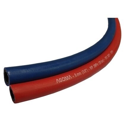 Dviguba guminė žarna suvirinimo įrangai 6+6mm 20bar (prekė parduodama metrais) Dviguba guminė žarna suvirinimo įrangai 6+6mm 20bar (prekė parduodama metrais)