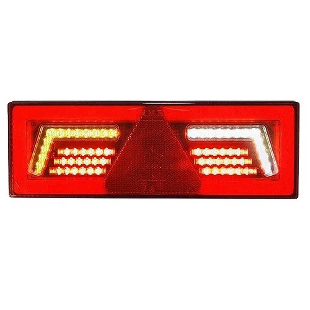Žibintas LED 12/24V trikampis atšvaitas galinis kairė Žibintas LED 12/24V trikampis atšvaitas galinis kairė