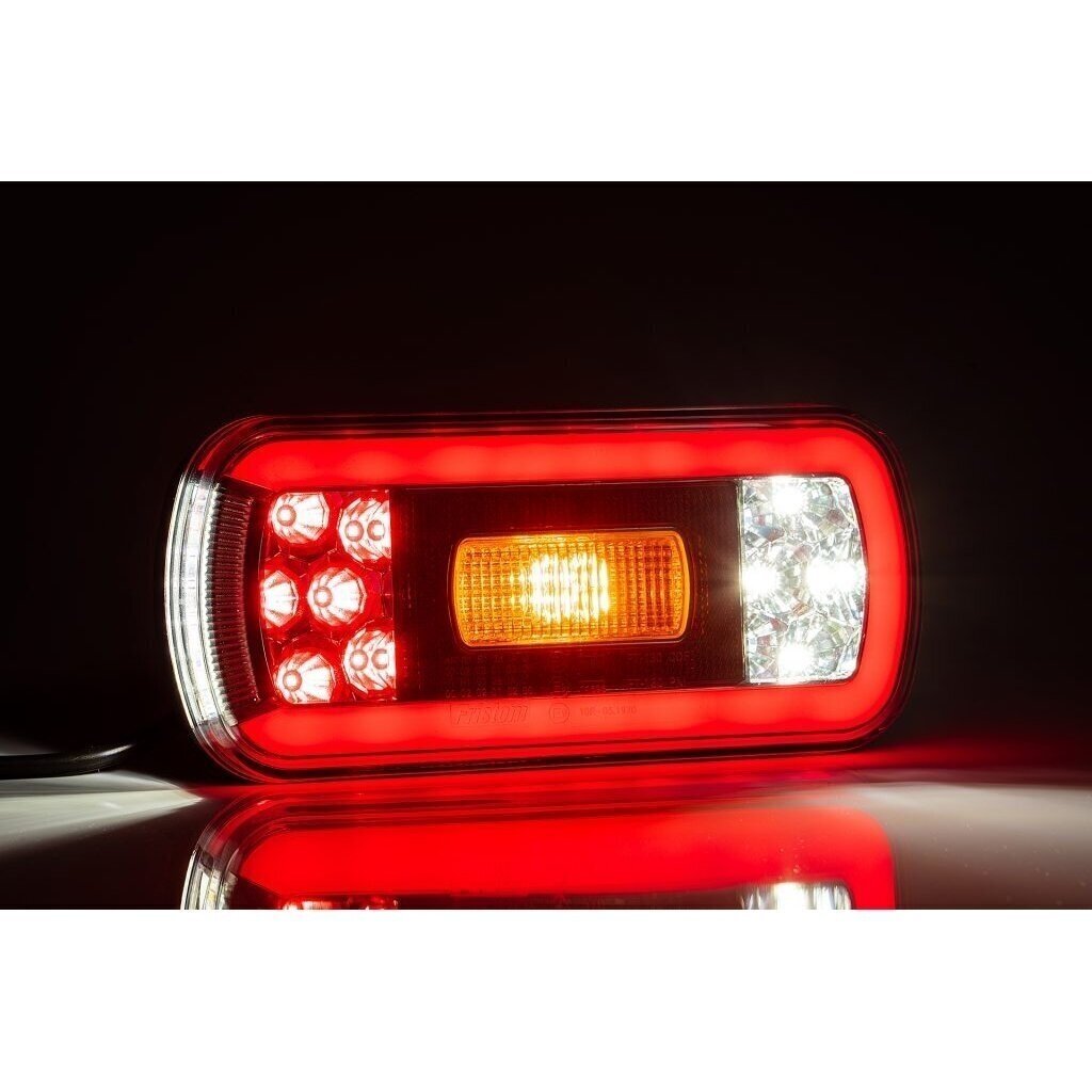 Žibintas LED 12/24V 6 funkcijos galinis kairė/dešinė su priešrūk. 1 Žibintas LED 12/24V 6 funkcijos galinis kairė/dešinė su priešrūk. 1