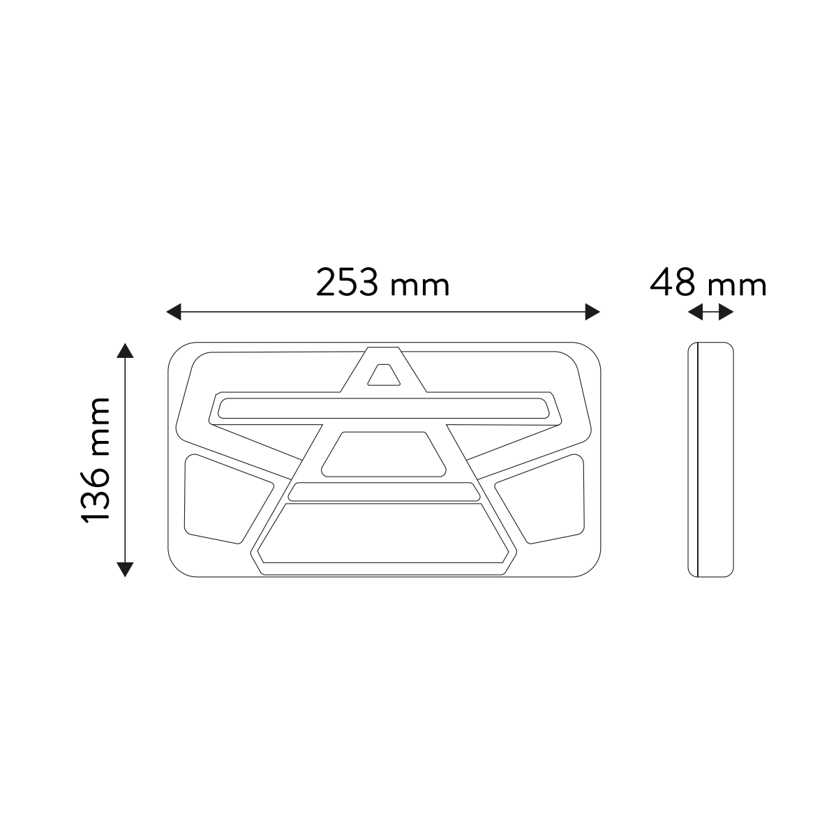Žibintas LED 12/24V bėgantis posūkis galinis dešinė TT.12601P 3