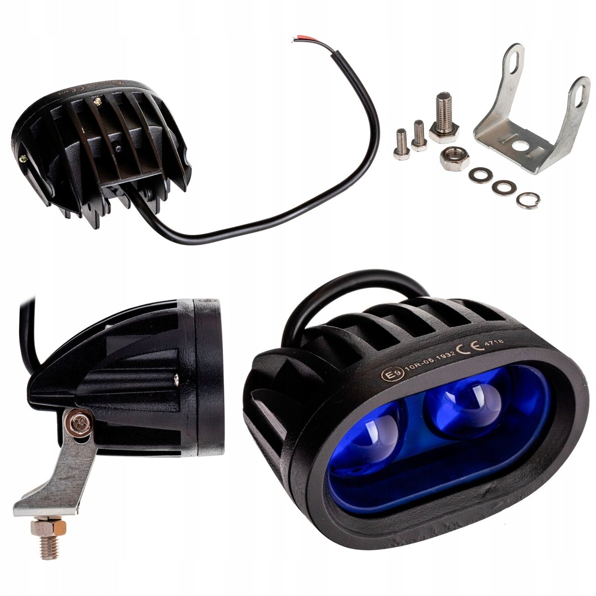 Žibintas darbinis mėlynas 2LED 10/80V 10W purkštuvams TT.13111S 3 Žibintas darbinis mėlynas 2LED 10/80V 10W purkštuvams TT.13111S 3