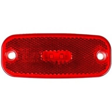 Žibintas LED 12/24V raudonas prisukamas užapvalintas