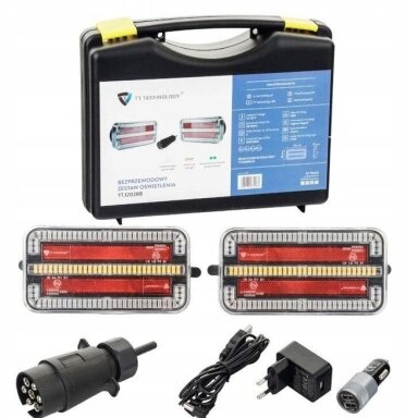 Žibintai galiniai LED belaidžiai WIFI su atšvaitais magnetiniai su kištuku bėgantis posūkis 12/24V TT.12028B-DI Žibintai galiniai LED belaidžiai WIFI su atšvaitais magnetiniai su kištuku bėgantis posūkis 12/24V TT.12028B-DI