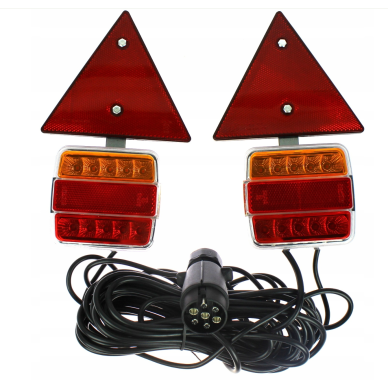 Žibintai galiniai LED su atšvaitais magnetiniai su kištuku 12V TT.12007T