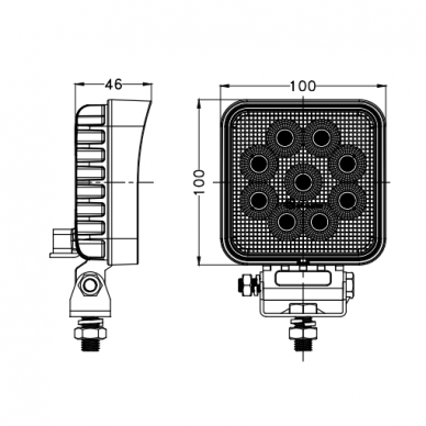 Žibintas darbinis OSRAM 36LED 10/30V 36W kvadratinis TT.13336 6 Žibintas darbinis OSRAM 36LED 10/30V 36W kvadratinis TT.13336 6