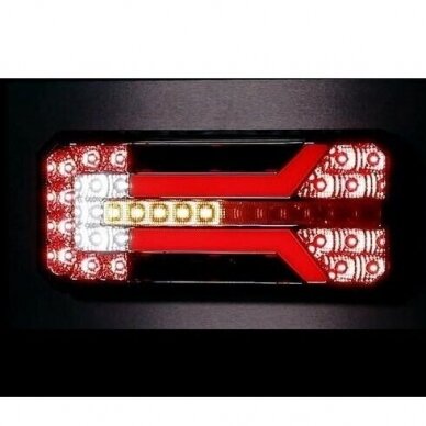 Žibintas LED 12/24V bėgantis posūkis 5 funkcijos galinis kairė TT.12555L  1