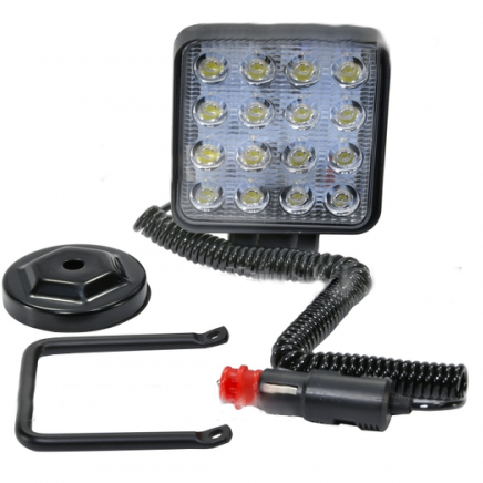 Žibintas darbinis su laikikliu ir magnetu LED 12/24V 48W kvadratinis TT.13208M 1