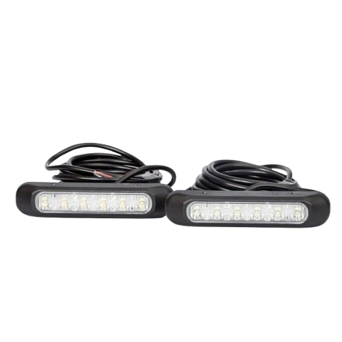 Žibintas LED 12/24V dienos šviesos 2x3W 2vnt. su laidais Žibintas LED 12/24V dienos šviesos 2x3W 2vnt. su laidais