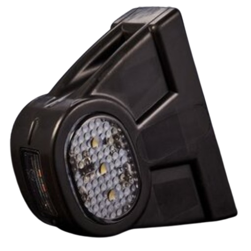 Žibintas LED tiesus 12/24V raudonas/baltas L-98mm TT.12196