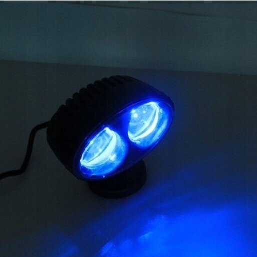 Žibintas darbinis mėlynas 2LED 10/80V 20W purkštuvams TT.13111B 3