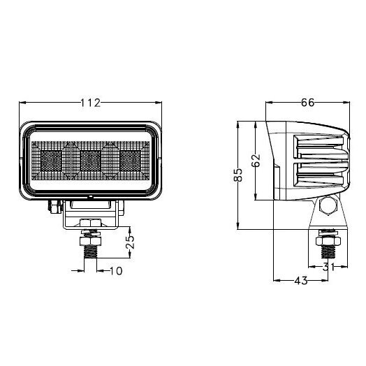 Žibintas darbinis OSRAM LED 10/30V 60W stačiakampis TT.13460 3