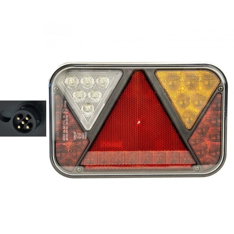 Žibintas LED 12V 6 funkcijos galinis dešinė su atbuliniu 5 pin Žibintas LED 12V 6 funkcijos galinis dešinė su atbuliniu 5 pin
