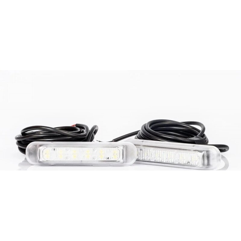 Žibintas LED 12/24V dienos šviesos 2x3W 2vnt. su laidais 1 Žibintas LED 12/24V dienos šviesos 2x3W 2vnt. su laidais 1