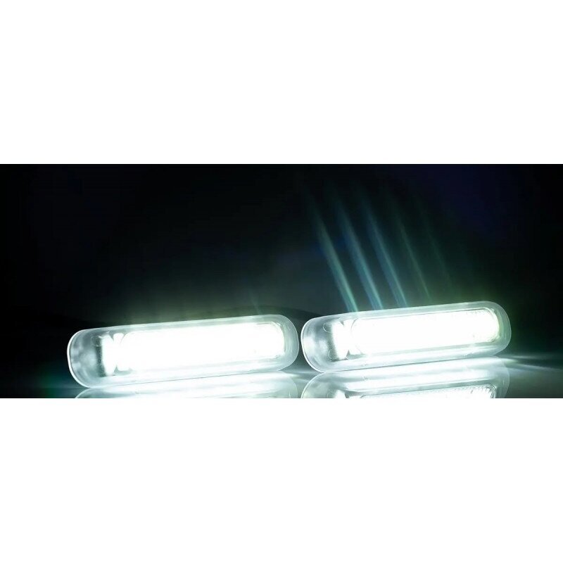 Žibintas LED 12/24V dienos šviesos 2x3W 2vnt. su laidais 2 Žibintas LED 12/24V dienos šviesos 2x3W 2vnt. su laidais 2