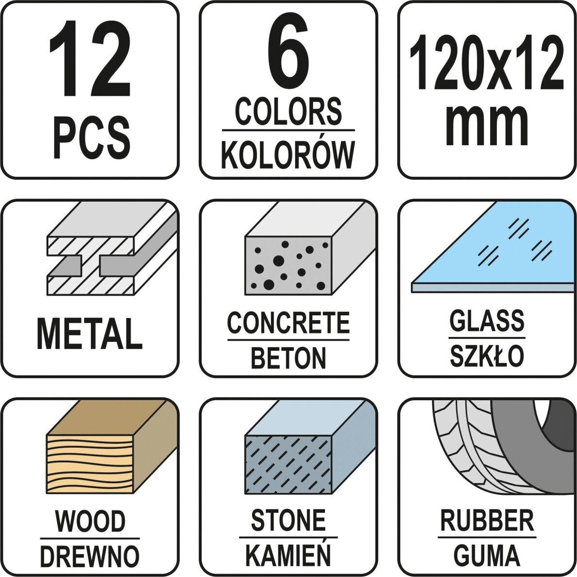 Žymėjimo kreida techninė įvairių spalvų 12vnt. 2