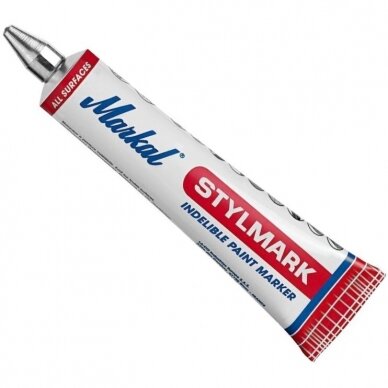Žymeklis dažų tūbelė balta 6mm MARKAL Žymeklis dažų tūbelė balta 6mm MARKAL